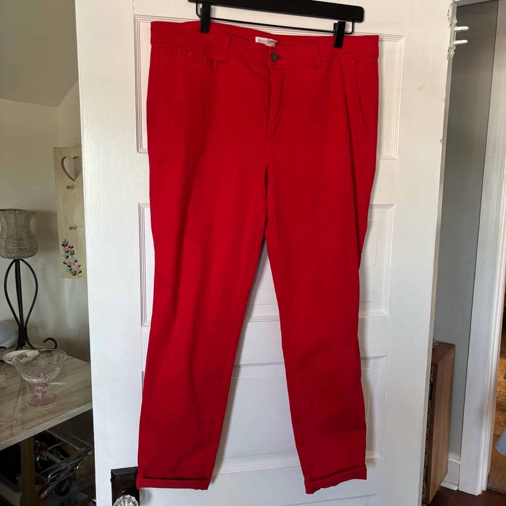 Market & Spruce Red Stretchy Pants